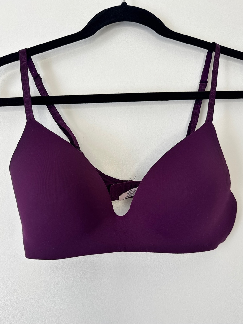 Victoria's Secret Bra TShirt Lightly Lined Wireless Purple Sz 34C